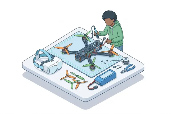 Illustration: FPV-Drohne Build